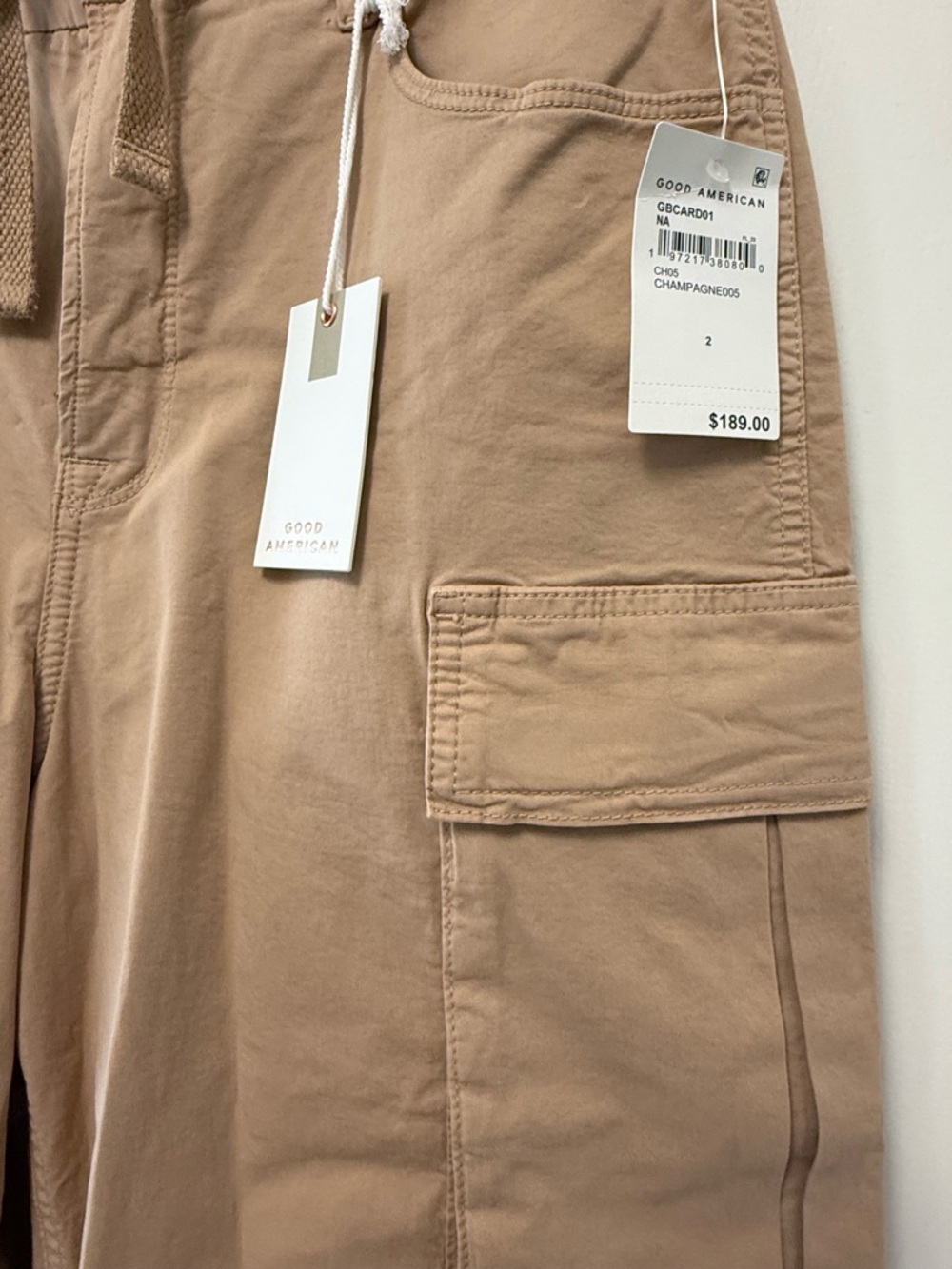 Good American Beige Cargo Pants - Picture 5 of 7
